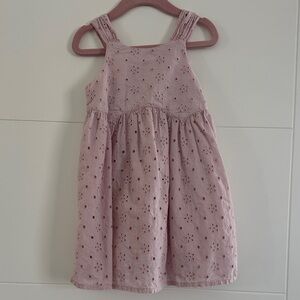Zara Pink Eyelet Kids Dress